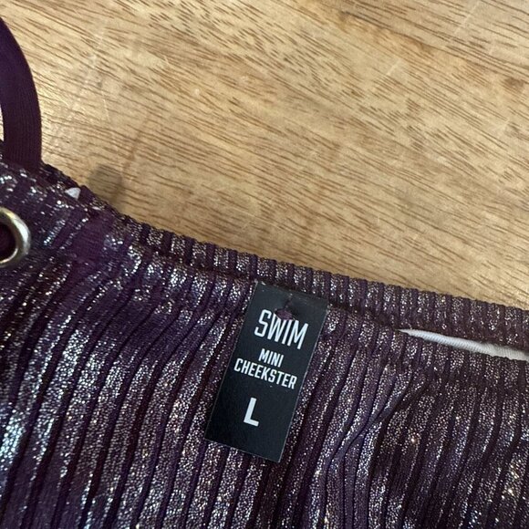 Victoria's Secret PINK Side-Tie Mini Cheekster Bikini Bottom - Burgundy  L NWT - Picture 8 of 10